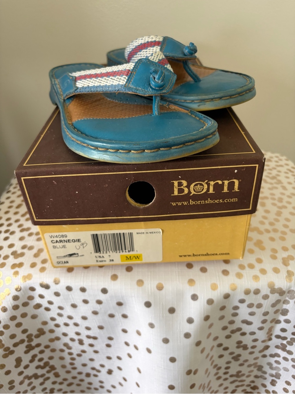 Born Carnegie Blue Flip Flop